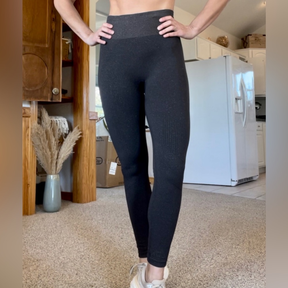 Athleta Brown with Sparkle Leggings Women's Small